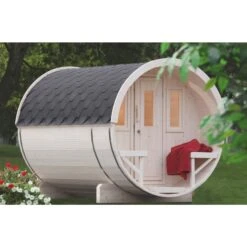 Wolff Finnhaus Saunafass 280 Bausatz Schwarz