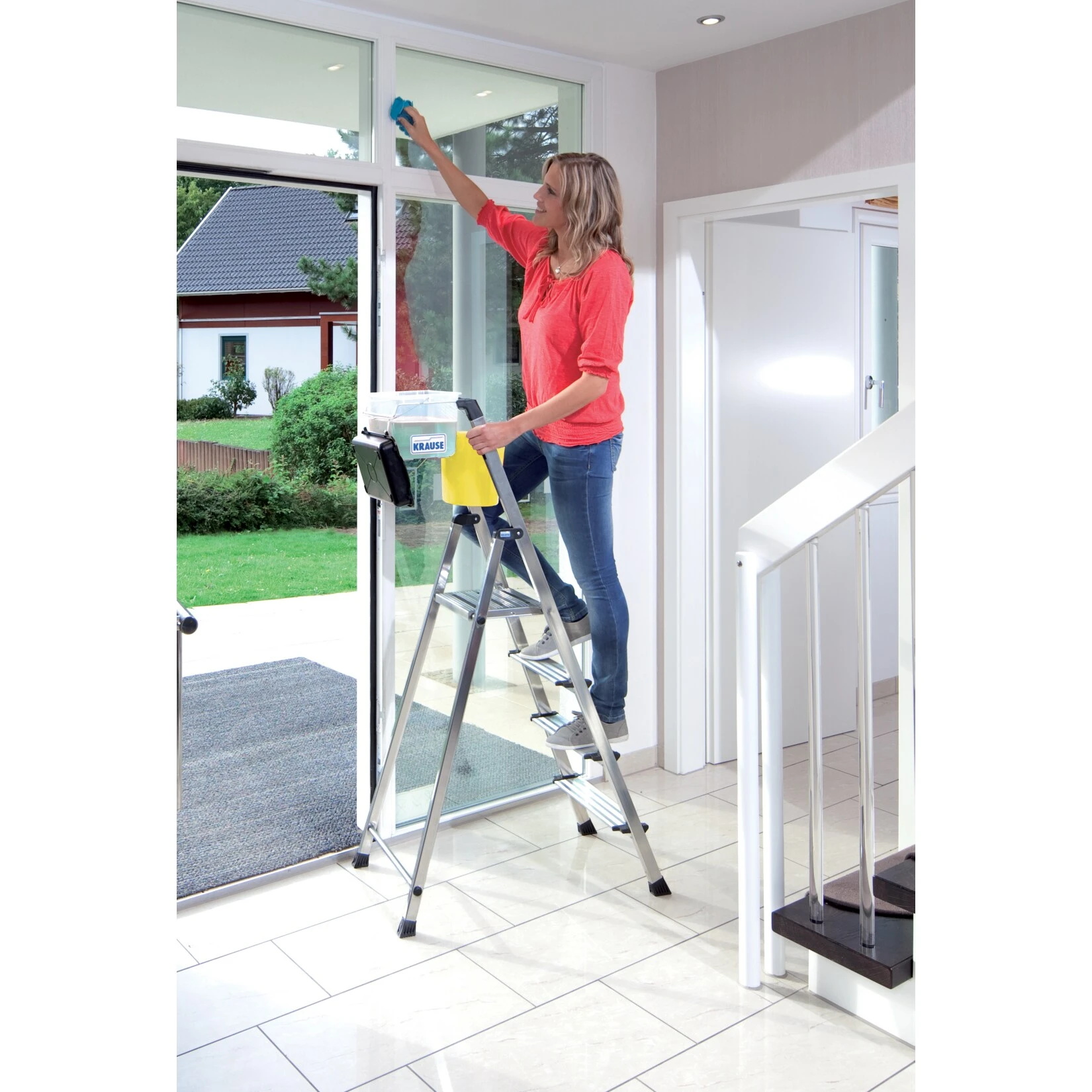 Krause "Secury" Stufen-Stehleiter Mit MultiGrip-System, 4 Stufen 3 Krause "Secury" Stufen-Stehleiter Mit MultiGrip-System, 4 Stufen – Bild 3