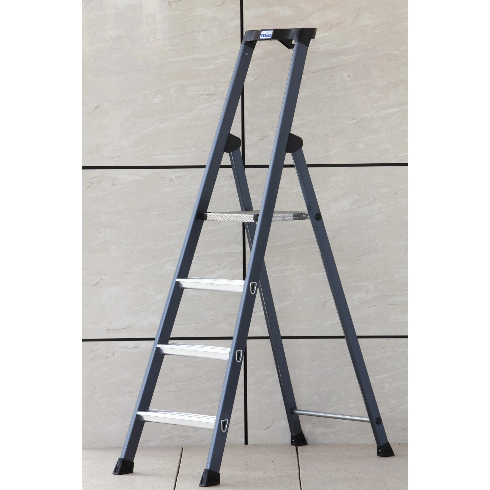 Krause "SePro" Stufen-Stehleiter, Eloxiert - 4 Stufen 2 Krause "SePro" Stufen-Stehleiter, Eloxiert - 4 Stufen – Bild 2