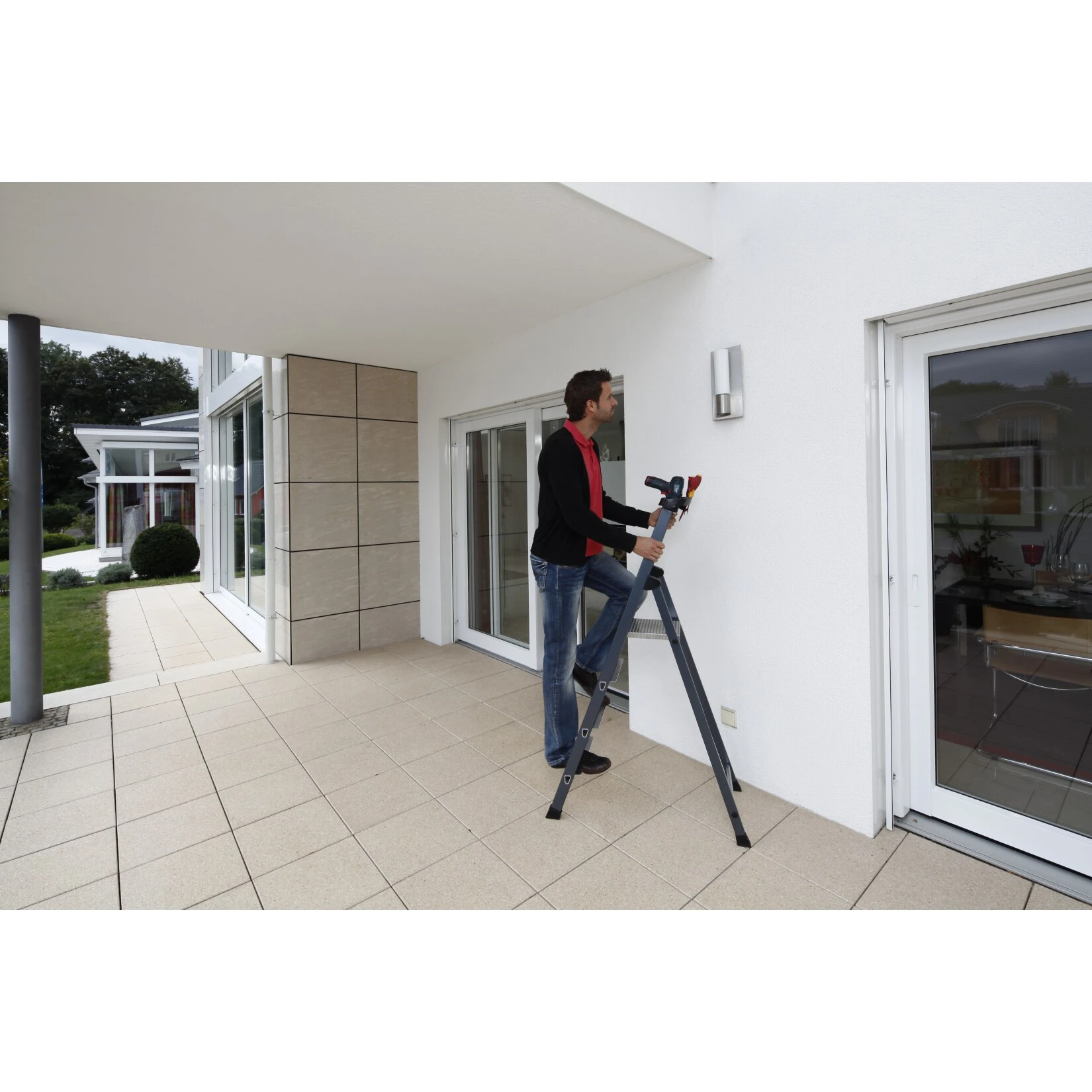 Krause "SePro" Stufen-Stehleiter, Eloxiert - 4 Stufen 4 Krause "SePro" Stufen-Stehleiter, Eloxiert - 4 Stufen – Bild 4