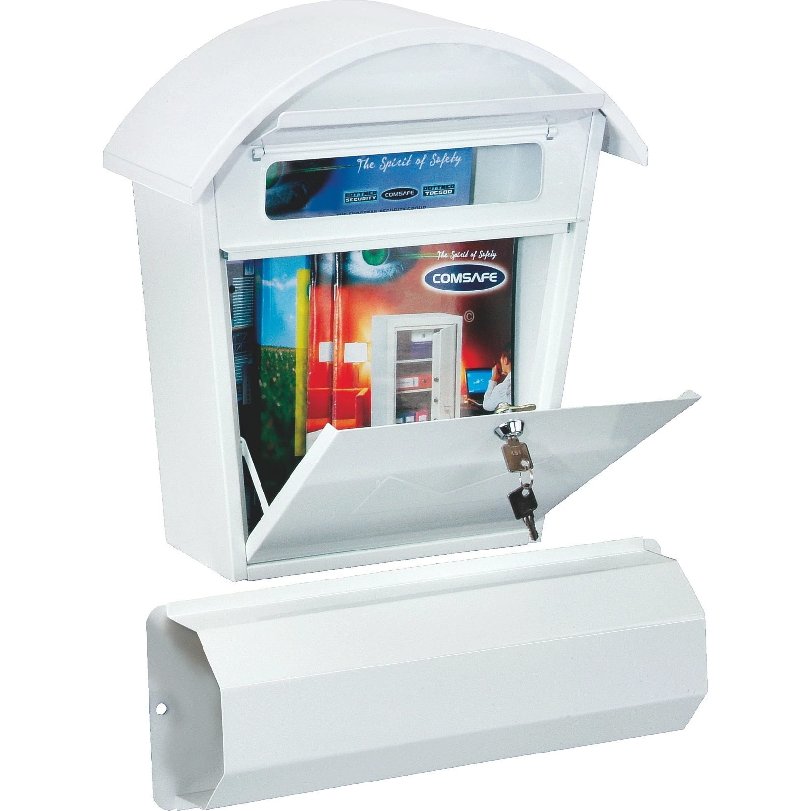 Rottner Aosta Set Briefkasten Weiß 2 Rottner Aosta Set Briefkasten Weiß – Bild 2