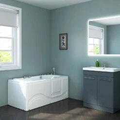 Home Deluxe Vital M Seniorenbadewanne, Liegend Rechtseinstieg