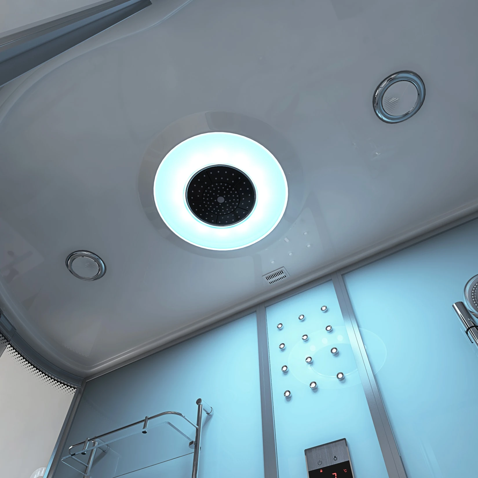 Home Deluxe ALL IN 2in1 Duschkabine, Weiß, Links 4 Home Deluxe ALL IN 2in1 Duschkabine, Weiß, Links – Bild 4