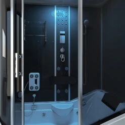 Home Deluxe All In 4in1 Duschkabine, Schwarz, Anschlag Links -Black & Decker 1649247001 prod 003