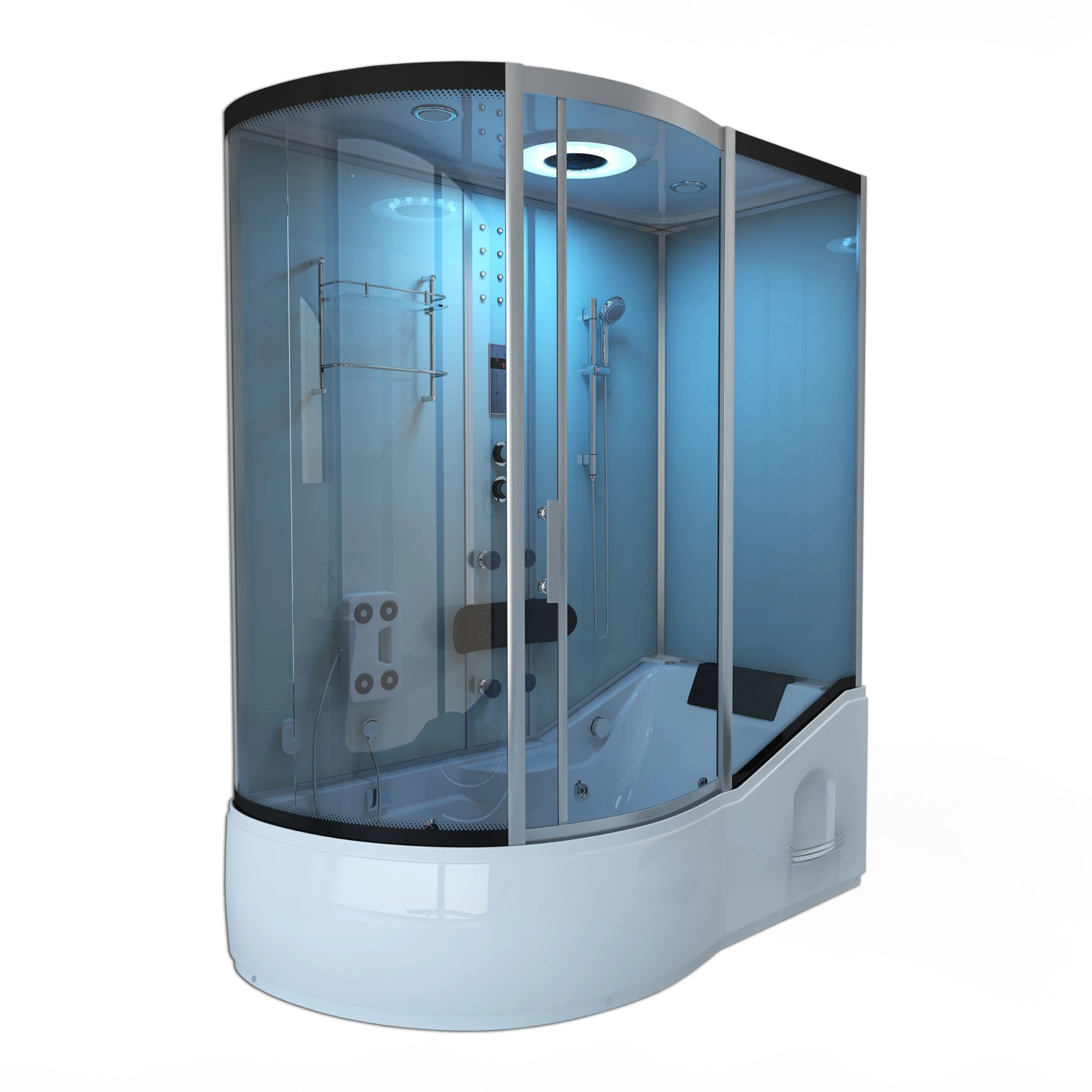 Home Deluxe All In 4in1 Duschkabine, Weiß, Anschlag Links 1 Home Deluxe All In 4in1 Duschkabine, Weiß, Anschlag Links