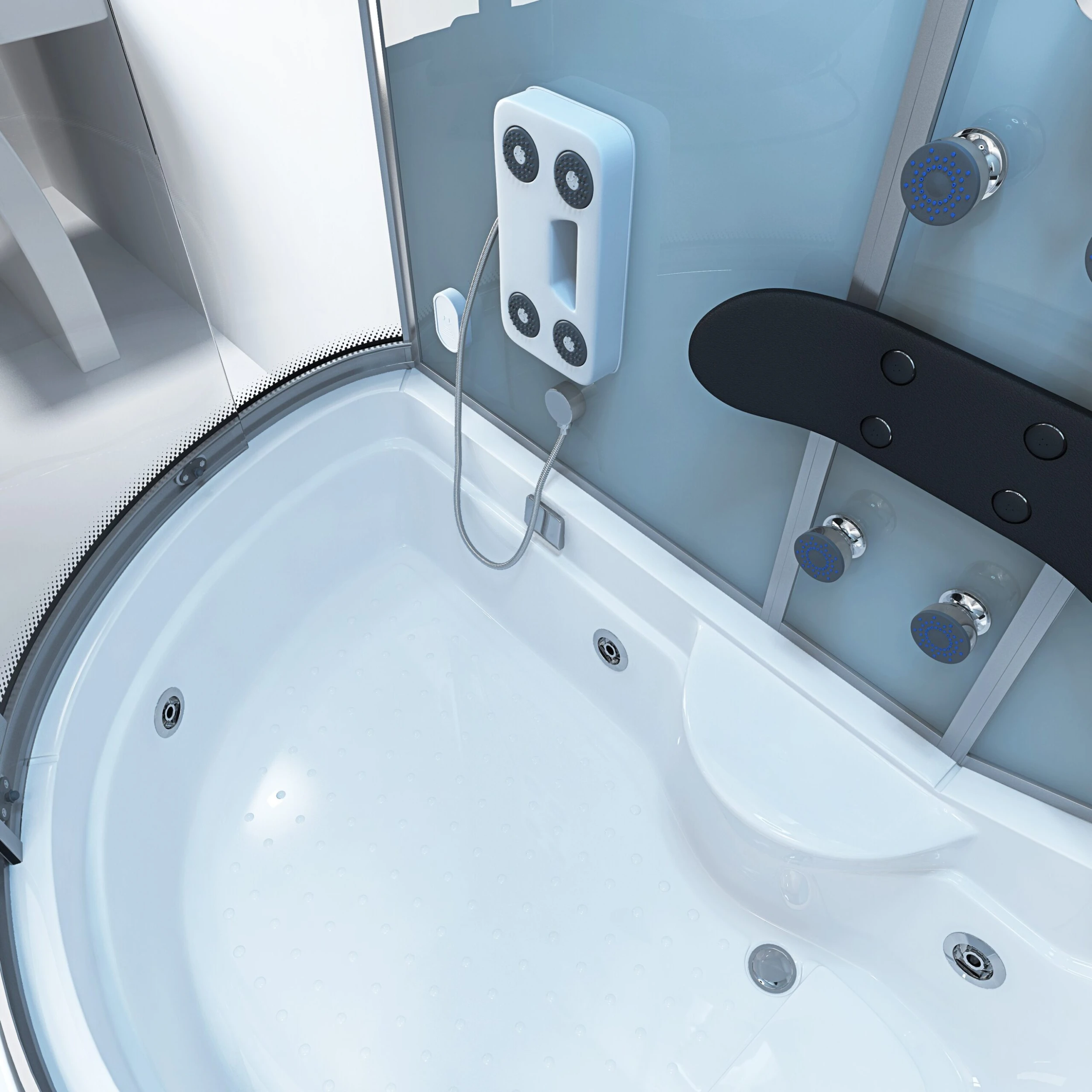 Home Deluxe All In 4in1 Duschkabine, Weiß, Anschlag Links 5 Home Deluxe All In 4in1 Duschkabine, Weiß, Anschlag Links – Bild 5