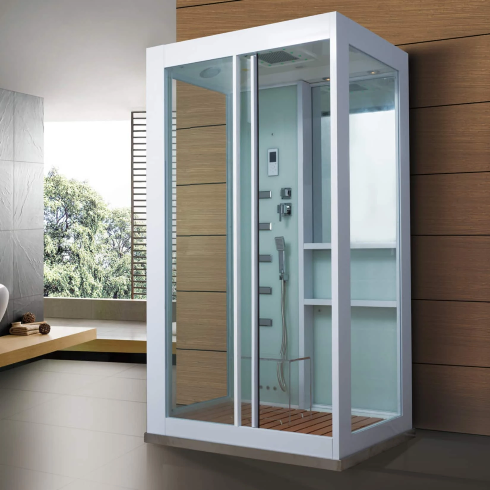 Home Deluxe White Luxory XL Dampfduschkabine 1 Home Deluxe White Luxory XL Dampfduschkabine