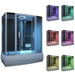 Home Deluxe Diamond BIG Dampfduschkabine, Schwarz -Black & Decker 1649256000 prod 003