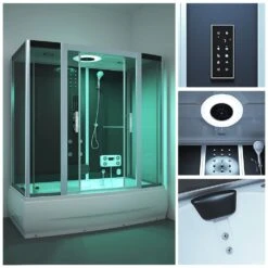 Home Deluxe Diamond BIG Dampfduschkabine, Schwarz -Black & Decker 1649256000 prod 006