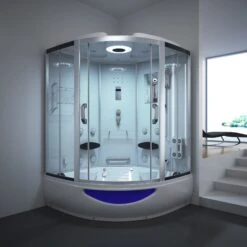 Home Deluxe Exclusive Dampfduschkabine, Weiß