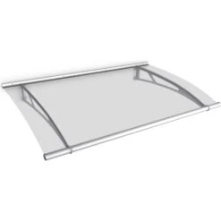 Gutta Typ L Pultvordach Edelstahl, 150 X 95 Cm, Klar