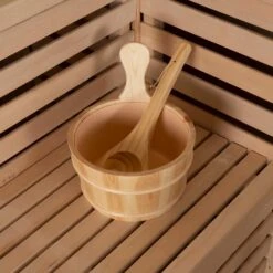 Home Deluxe 8621 SKYLINE XL BIG Sauna Mit Kunststeinwand -Black & Decker 1755161000 prod 003