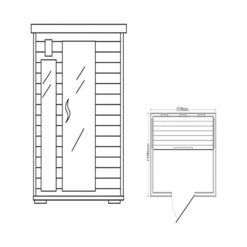 Home Deluxe Gobi L Infrarotsauna Mit Vollspektrumstrahler -Black & Decker 1784281000 prod 005