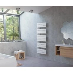 Ximax P2-Open Designheizkörper B 50 X H 74,5 X T 7,1 Cm Weiß + 5 Cm Anschluss Links