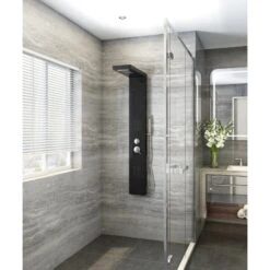 Home Deluxe Duschpaneel Cascata, Schwarz