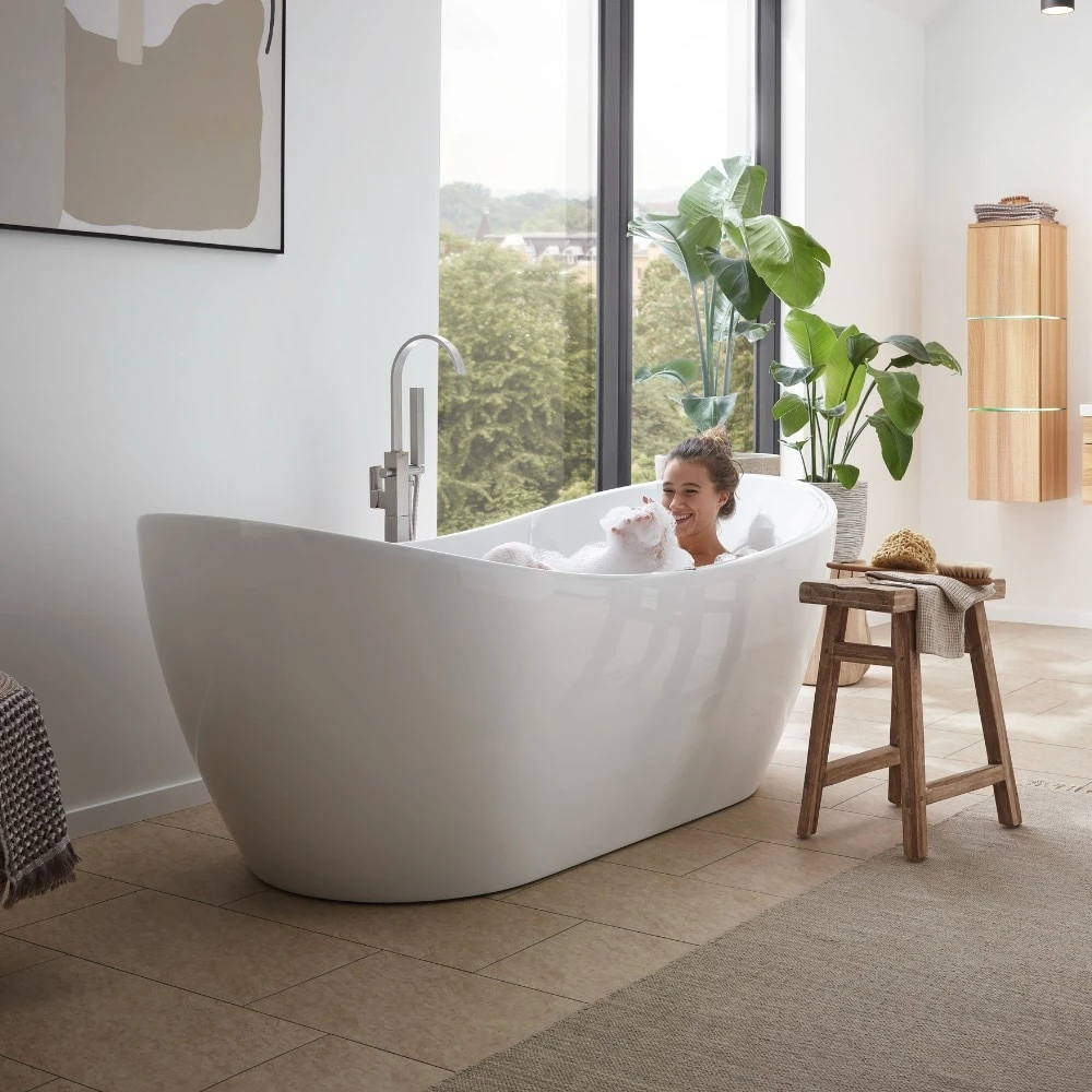 Home Deluxe Badewanne Ovalo Plus Mit Whirlpoolfunktion, Freistehend 2 Home Deluxe Badewanne Ovalo Plus Mit Whirlpoolfunktion, Freistehend – Bild 2