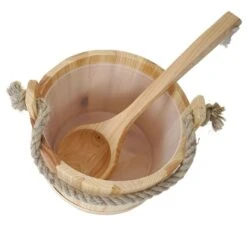 Saunakübel Mit Einsatz MCW-B26, Saunazubehör Saunaeimer Saunakelle Aufguss, Kiefernholz 3,5 L -Black & Decker 1975028000 prod 005