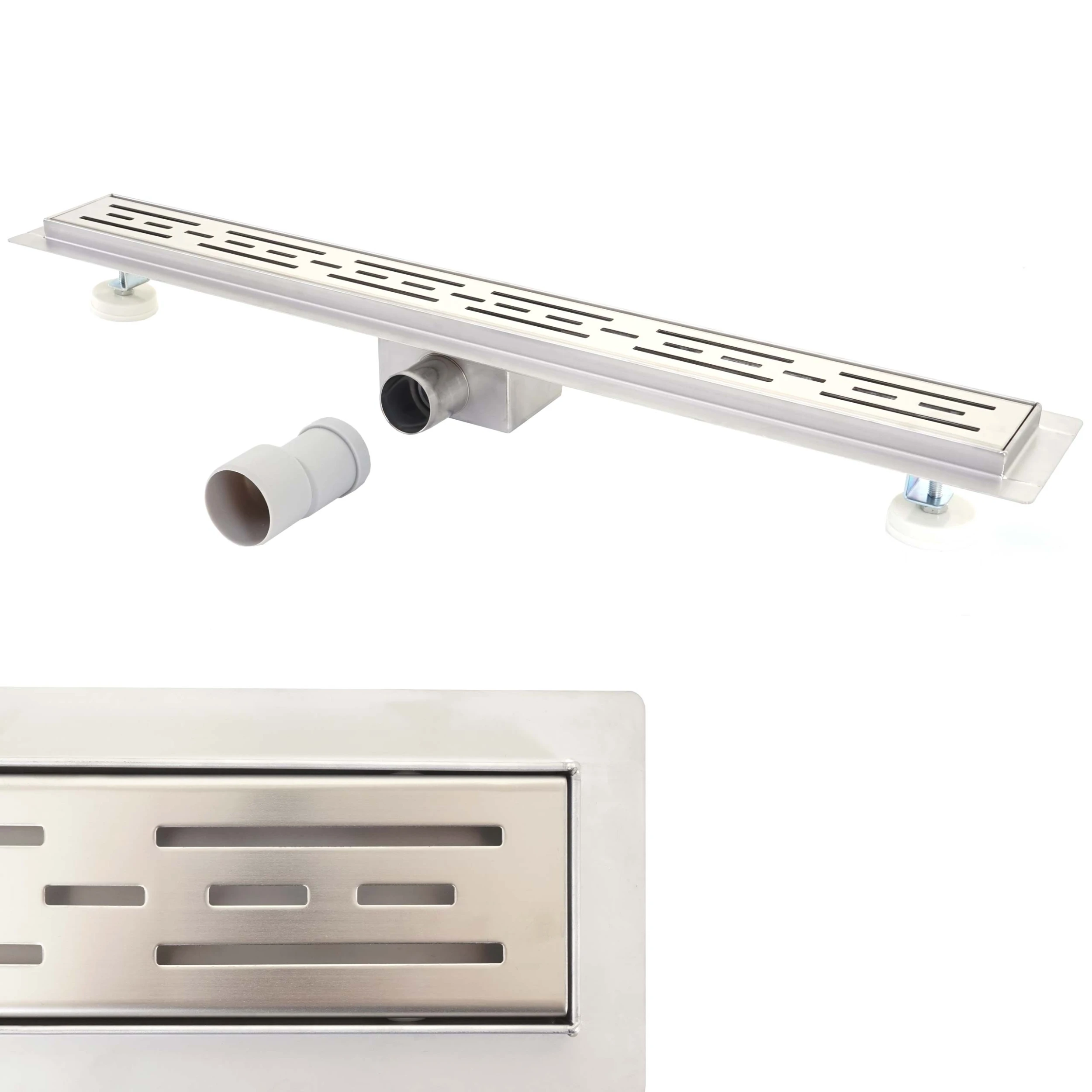 Duschrinne MCW-D94a, Bodenablauf Abflussrinne Duschablauf, Edelstahl Siphon 50-120cm ~ 50cm 1 Duschrinne MCW-D94a, Bodenablauf Abflussrinne Duschablauf, Edelstahl Siphon 50-120cm ~ 50cm