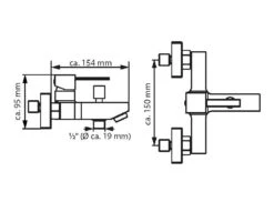 Eisl Wannenfüllarmatur Calvino, Chrom -Black & Decker 2137014000 prod 005