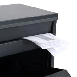 Paketkasten MCW-G80, Paketbox Standbriefkasten Briefkasten Größe L ~ Verzinkt Anthrazit, Holzoptik Dunkel -Black & Decker 2165568005 prod 005
