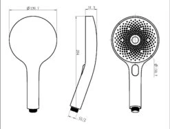 SCHÜTTE Handbrause SAMOA RAIN Mit Samtstrahltechnologie,Chrom/Anthrazit -Black & Decker 2210363000 prod 006