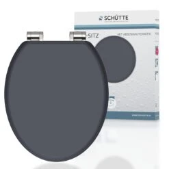 SCHÜTTE WC-Sitz SPIRIT ANTHRAZIT Mit MDF Holzkern Und Absenkautomatik