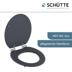 SCHÜTTE WC-Sitz SPIRIT ANTHRAZIT Mit MDF Holzkern Und Absenkautomatik -Black & Decker 2210378000 prod 003