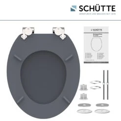 SCHÜTTE WC-Sitz SPIRIT ANTHRAZIT Mit MDF Holzkern Und Absenkautomatik -Black & Decker 2210378000 prod 006