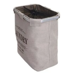 Wäschesammler MCW-C34, Laundry Wäschebox Wäschekorb Wäschebehälter Mit Netz, 1 Fach 56x49x30cm 82l ~ Beige -Black & Decker 2365915000 prod 004