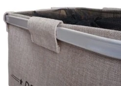 Wäschesammler MCW-C34, Laundry Wäschebox Wäschekorb Wäschebehälter Mit Netz, 1 Fach 56x49x30cm 82l ~ Beige -Black & Decker 2365915000 prod 006