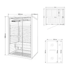 Home Deluxe Infrarotkabine NERO - M -Black & Decker 2451314000 prod 005