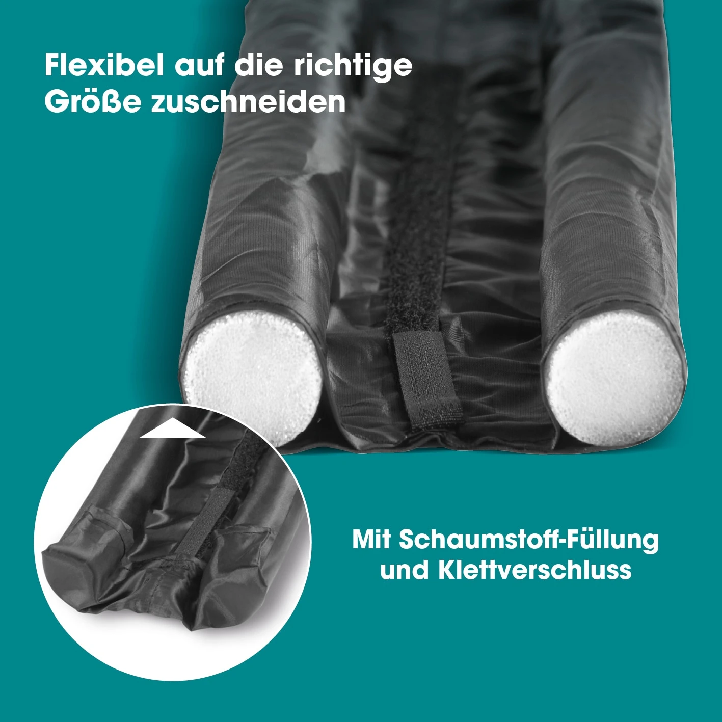 EASYmaxx Zugluftstopper Doppelseitig 12x90cm 5 EASYmaxx Zugluftstopper Doppelseitig 12x90cm – Bild 5