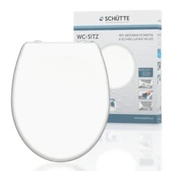 Schütte Duroplast WC Sitz WHITE Mit Absenkautomatik Und Schnellverschluss