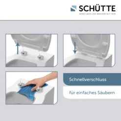 Schütte Duroplast WC Sitz WHITE Mit Absenkautomatik Und Schnellverschluss -Black & Decker 2475537000 prod 005