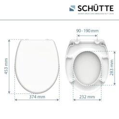 Schütte Duroplast WC Sitz WHITE Mit Absenkautomatik Und Schnellverschluss -Black & Decker 2475537000 prod 006