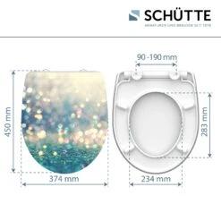 Schütte Duroplast HG WC-Sitz MAGIC LIGHT, Hochglänzende Mit Absenkautomatik Und Schnellverschluss -Black & Decker 2475538008 prod 006