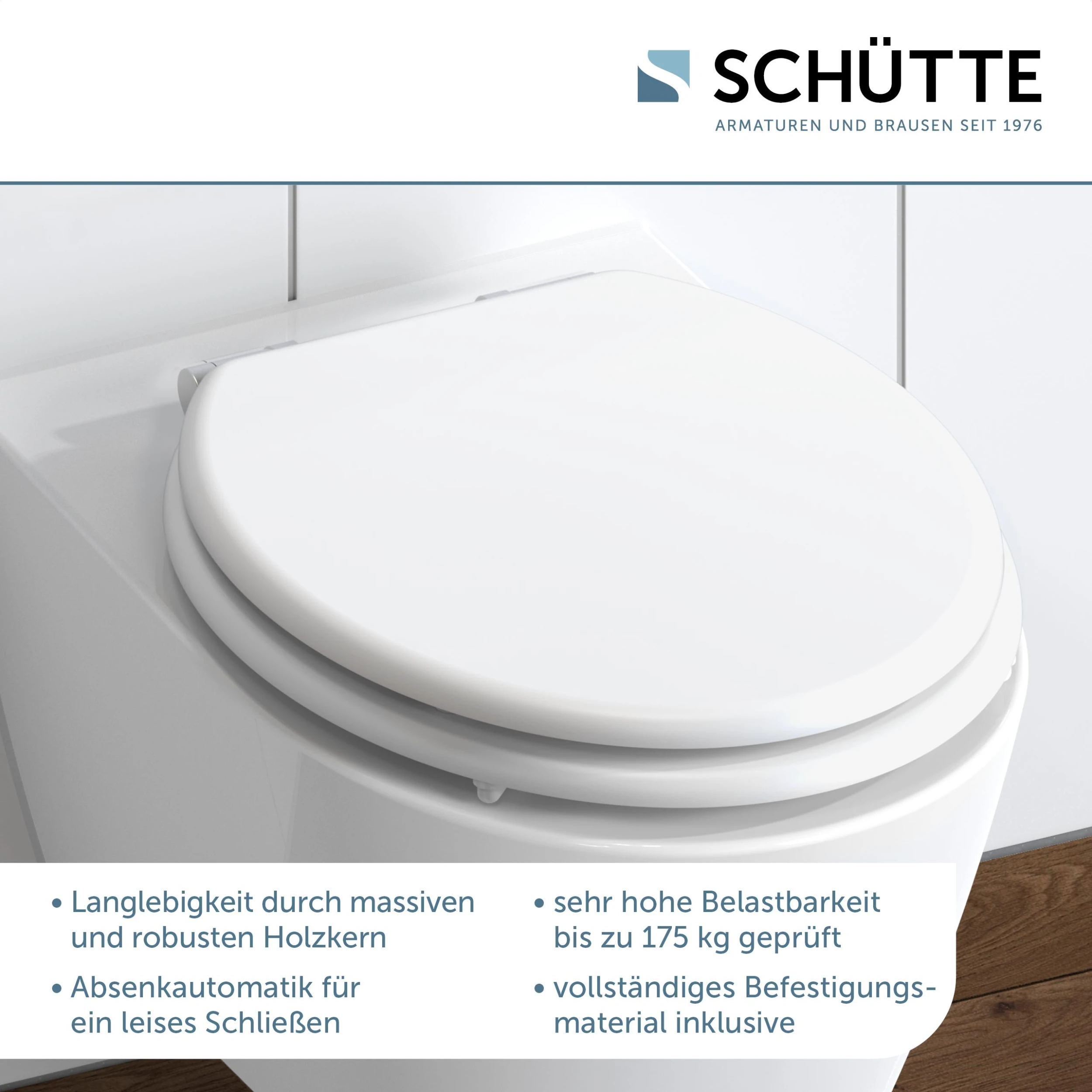 Schütte MDF WC Sitz WHITE Mit Absenkautomatik 2 Schütte MDF WC Sitz WHITE Mit Absenkautomatik – Bild 2