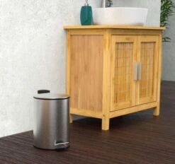 Eisl Kosmetikeimer Bad 3 Liter Mit Absenkautomatik Chrom Matt -Black & Decker 2475706000 prod 003