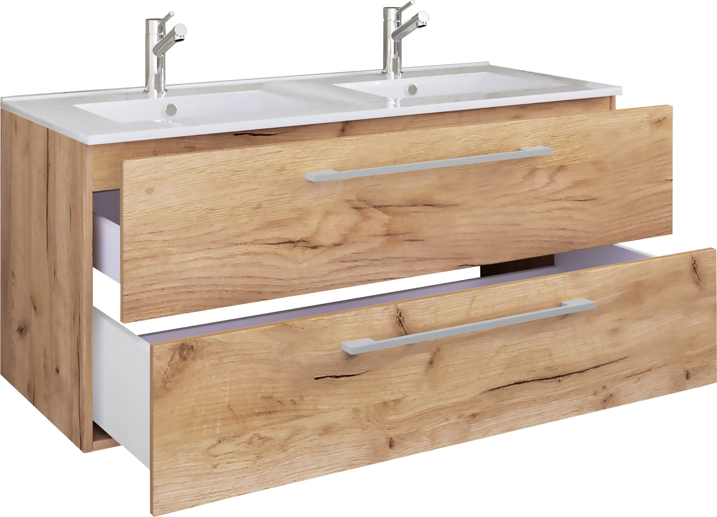 VCM 2-tlg. Doppel Waschplatz 2 Waschtisch Badmöbel Set Waschbecken Budasi 3 VCM 2-tlg. Doppel Waschplatz 2 Waschtisch Badmöbel Set Waschbecken Budasi – Bild 3