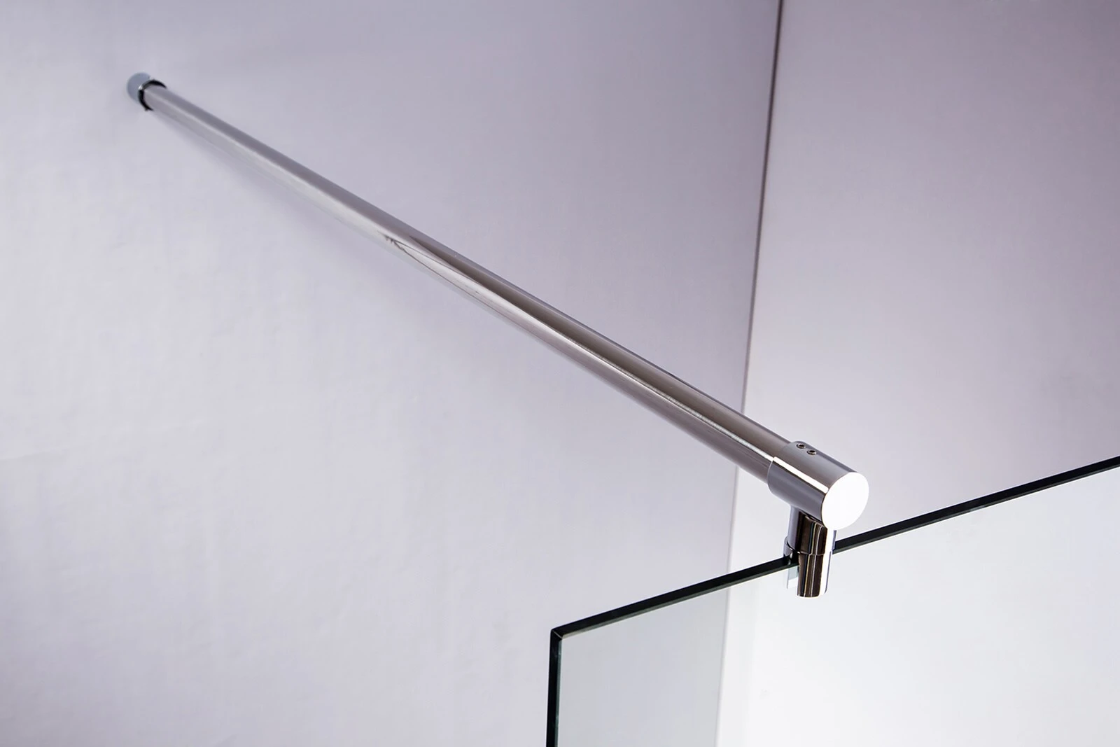 CLP Edelstahl-Duschabtrennung, NANO Glas, Haltestange: RUND (bis Zu 3 Glasfarben Und 20 Größen Wählbar) 2 CLP Edelstahl-Duschabtrennung, NANO Glas, Haltestange: RUND (bis Zu 3 Glasfarben Und 20 Größen Wählbar) – Bild 2