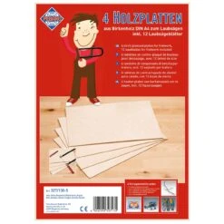 PEBARO Birkensperrholz Mit Laubsägeblätter Und Motivvorlage