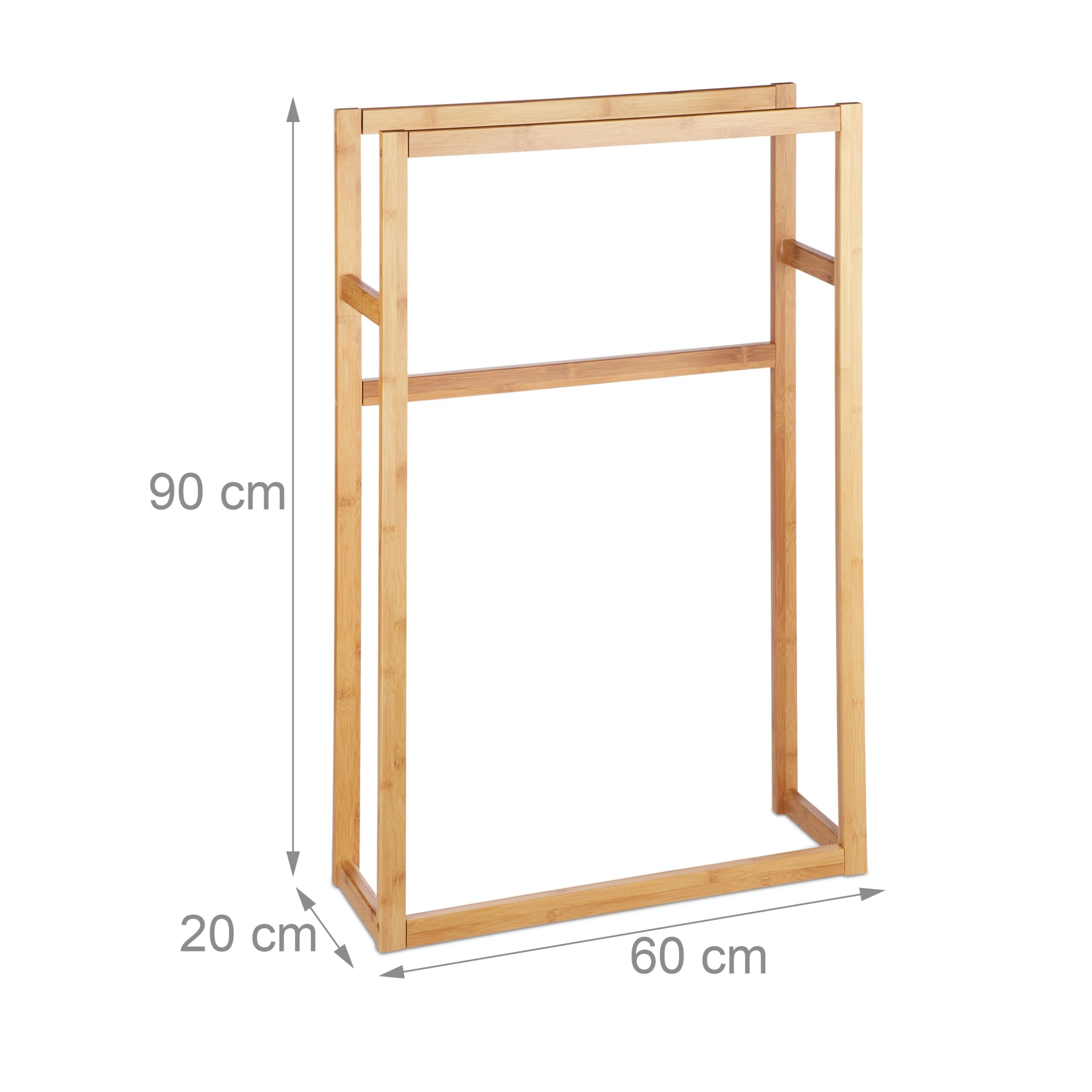 Relaxdays Handtuchständer Bambus 4 Relaxdays Handtuchständer Bambus – Bild 4
