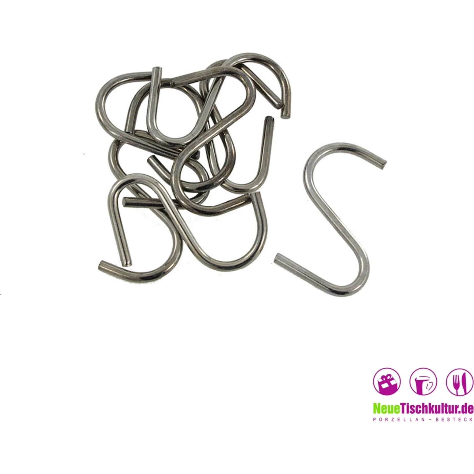 Neuetischkultur S-Haken 8er-Set Für Chrom-Regal 2 Neuetischkultur S-Haken 8er-Set Für Chrom-Regal – Bild 2