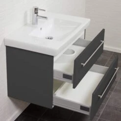 Villeroy & Boch Badmöbel Villeroy Und Boch Subway 2.0 80 Cm In Anthrazit Seidenglanz Waschbecken -Black & Decker 8600335800 18720 prod 004