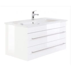 Badmöbel Villeroy & Boch Waschbecken Venticello 100 Cm In Weiß Hochglanz