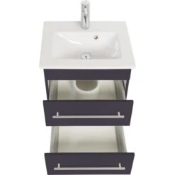 Badmöbel Inkl. Villeroy & Boch Waschbecken Venticello 50cm Anthrazit Seidenglanz -Black & Decker 8600335800 18725 prod 004