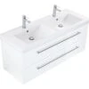 POSSEIK Badmöbel Villeroy & Boch Waschbecken Subway 2.0 130cm Doppelwaschtisch