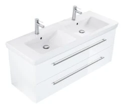 POSSEIK Badmöbel Villeroy & Boch Waschbecken Subway 2.0 130cm Doppelwaschtisch