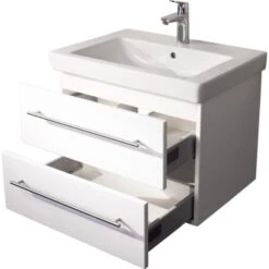 Badmöbel Inkl. Villeroy & Boch Waschbecken Subway 2.0 65cm Weiß Hochglanz