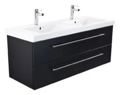 POSSEIK Waschtisch Inkl. Villeroy & Boch Doppel Waschbecken Subway 2.0 130 Cm